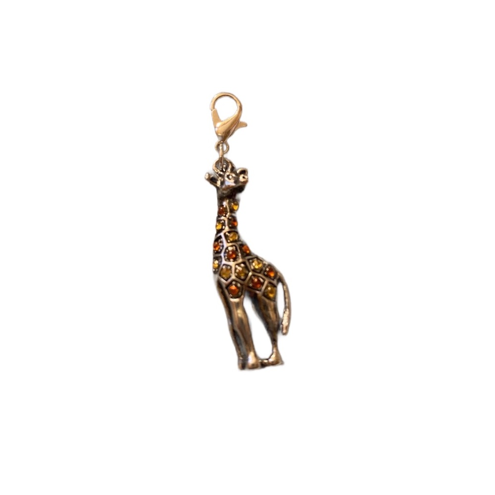 Giraffe Charm With Colorful Rhinestones - Picture 3 of 4